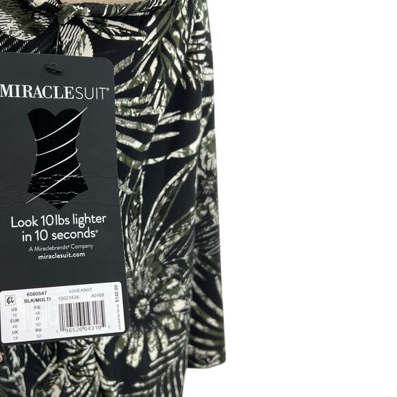 Miraclesuit Love Knot Tankini Top in Zahara Print Black Size US 16 - Picture 12 of 14